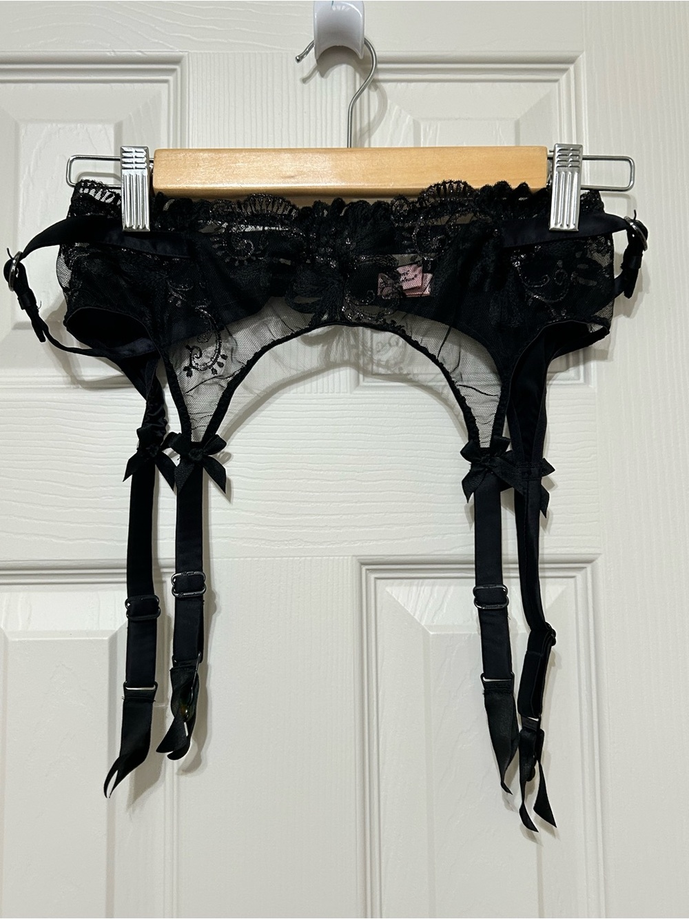 Agent Provocateur Larizsa Suspender Black AP size 4 (US 8/10) NEW NEVER WORN